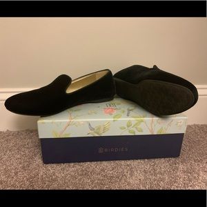 Birdies Starling Flats in Black suede